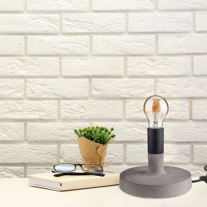 LED E27 PENDANT TABLE LAMP 18X13X200 CONCRETE