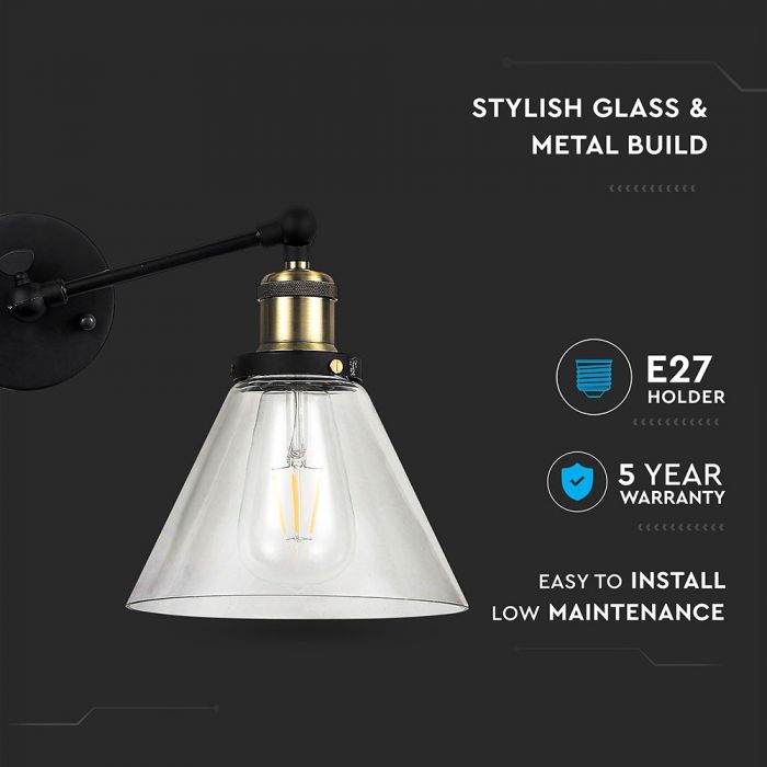 Wall Lamp V Shape Glass