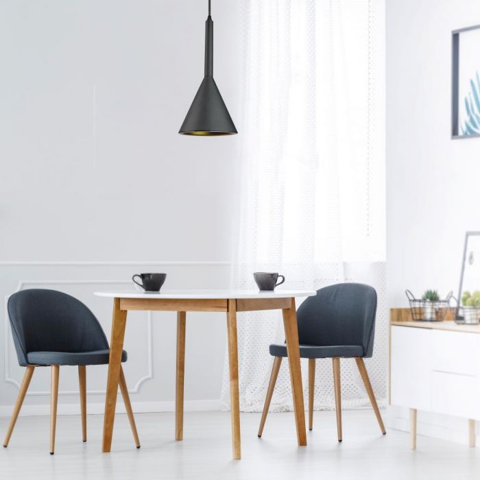 LED E27 PENDANT MODERN BLACK 16X35X60 DOUBLE ALUMINUM