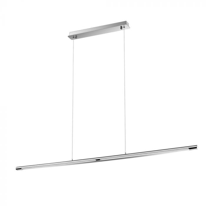 24W Designer Sleek Chandelier Light Chrome Natural White