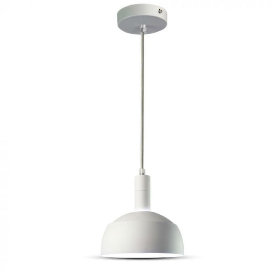Plastic Pendant Lamp Holder E14 Slide Aluminium Shade White