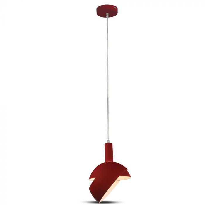 LED E14 PENDANT WITH SLIDE ALUMINUM LAMPSHADE 18X10X120 RED