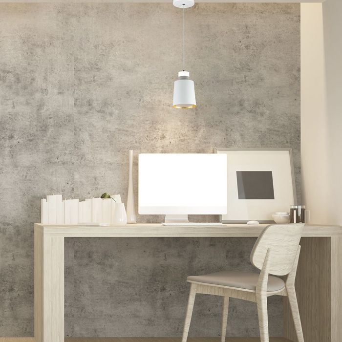 LED E27 PENDANT WHITE 7W 400lm DL 120° 12X19X122 IRON+ACRYLIC