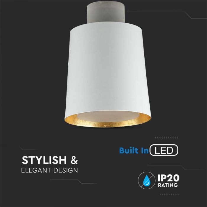 LED E27 PENDANT WHITE 7W 400lm DL 120° 12X19X122 IRON+ACRYLIC
