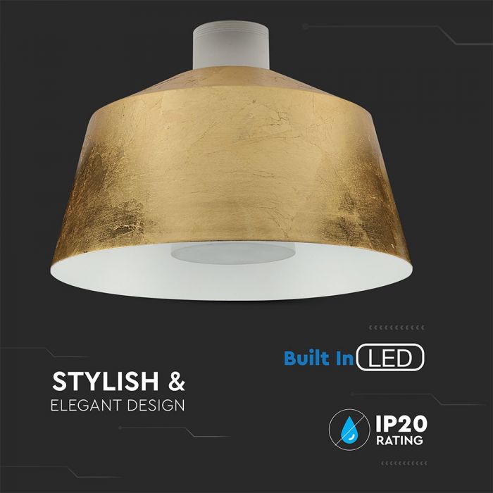 7W LED Pendant Light Gold Ø250 Warm White