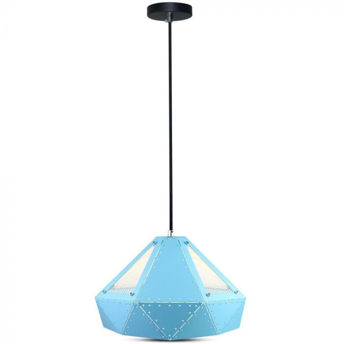 LED E27 PENDANT PASTEL PRISM BLUE 31X18 METAL