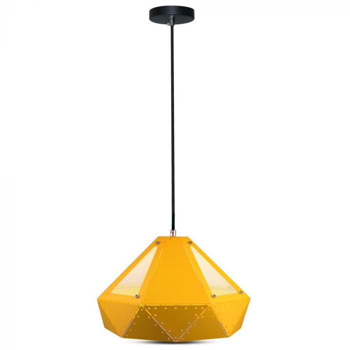 LED E27 PENDANT PASTEL PRISM YELLOW 31X18 METAL