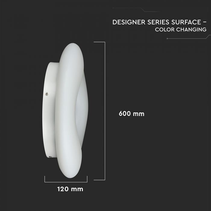 LED PENDANT DESIGNER ROUND SURFACE 38W COLOR CHANGE 3300lm 120° 60X12 PC WHITE DIMMABLE