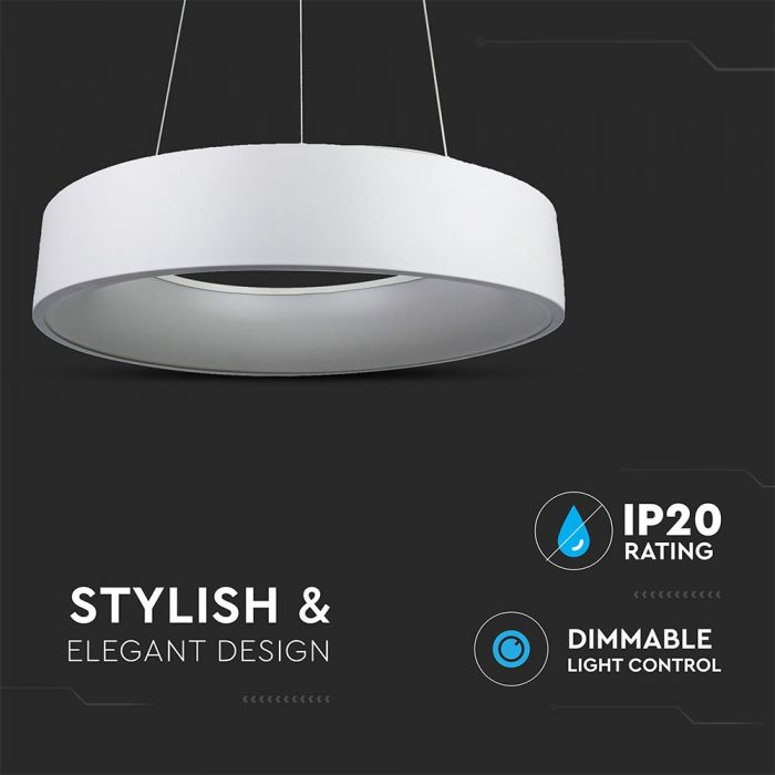 LED PENDANT LIGHT 20W WW 1500lm 120° DIMMABLE WHITE