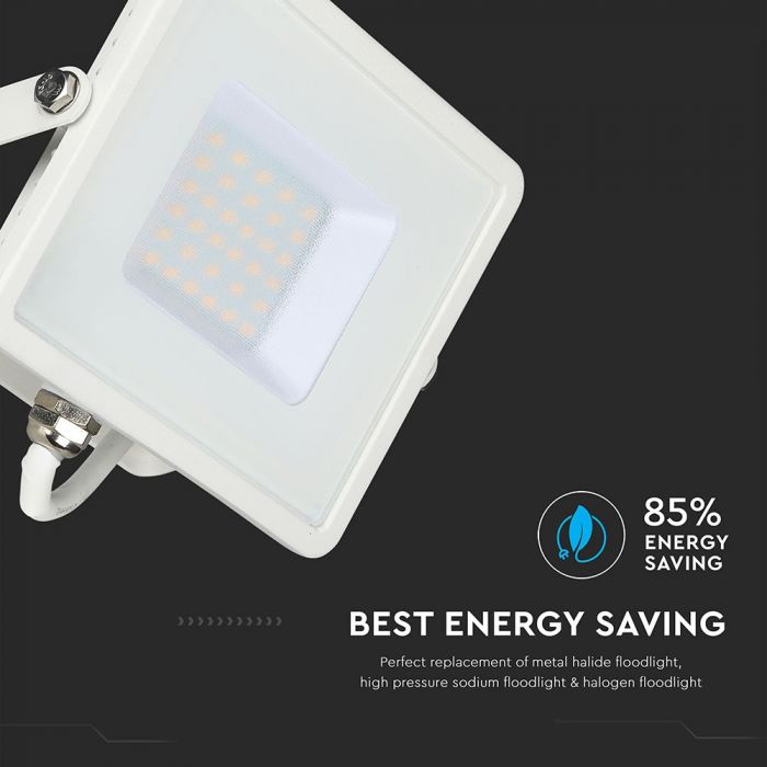 30W LED Floodlight SMD SAMSUNG Chip Slim White Body White