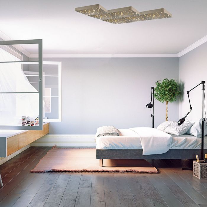 LED DESIGNER CEILING LIGHT CCT CHANGING 8W 900lm 120° 300X300X40 GOLD DIMMABLE
