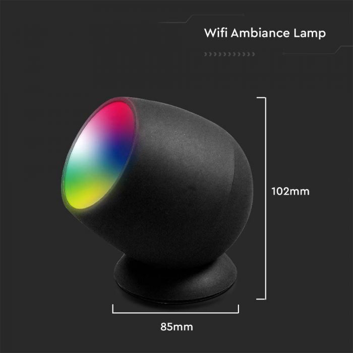 LED 2.2W WIFI LED AMBIANCE LAMP COMPATIBLE WH AMAZON ALEXA&GOOGLE HOME RGB+WW+CW