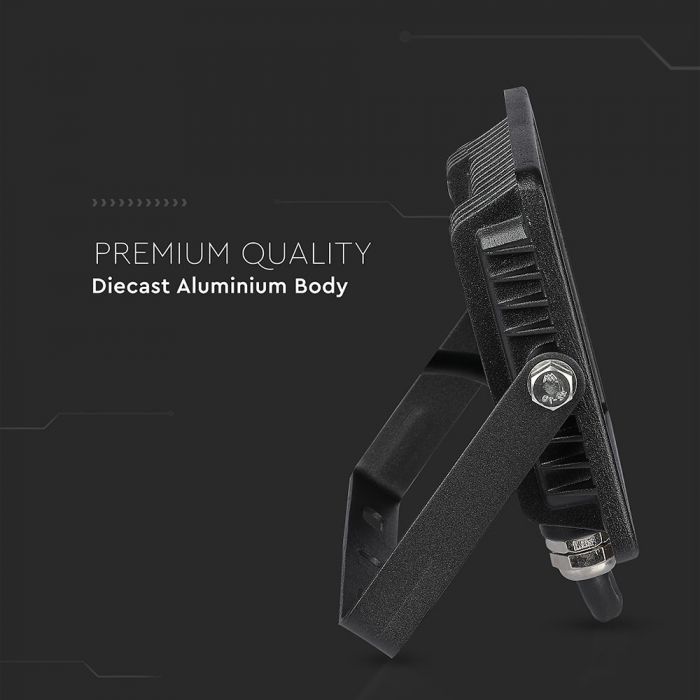 LED FLOOD SLIM 20W CW 100° 1600lm IP65 BLACK SAMSUNG CHIP