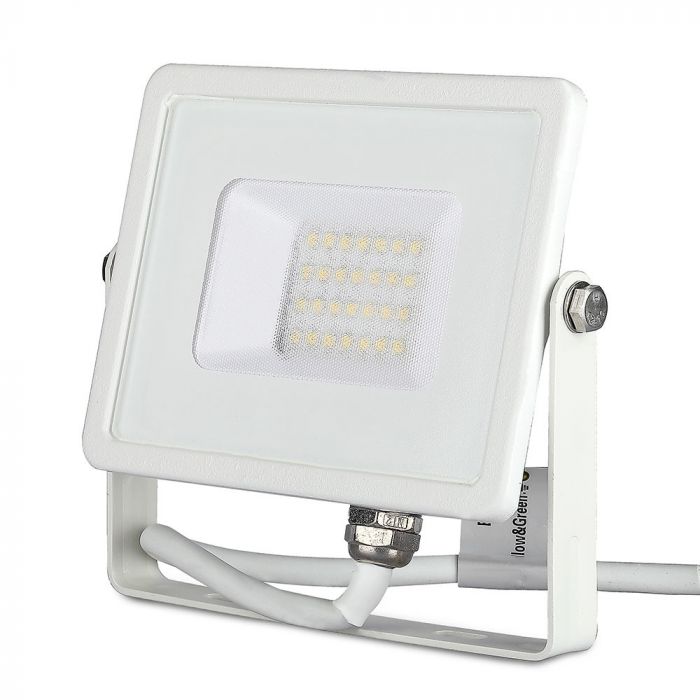 LED FLOOD SLIM 20W CW 100° 1600lm IP65 WHITE SAMSUNG CHIP