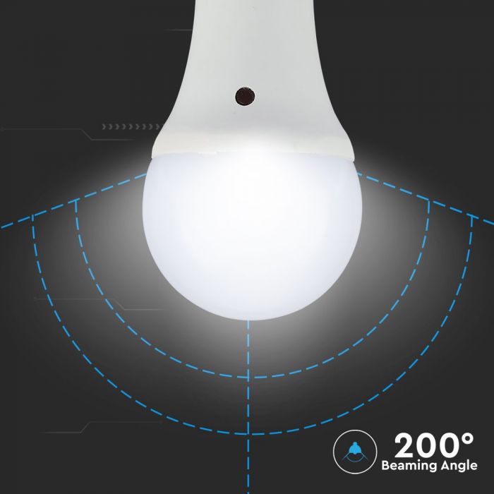 LED E27 LAMP 9W CW 806lm 200° 60X112 WITH SENSOR