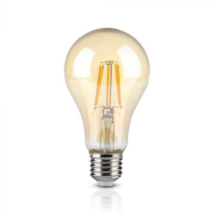 LED E27 FILAMENT LAMP AMBER COVER A67 8W WW 720lm 300° 67X123