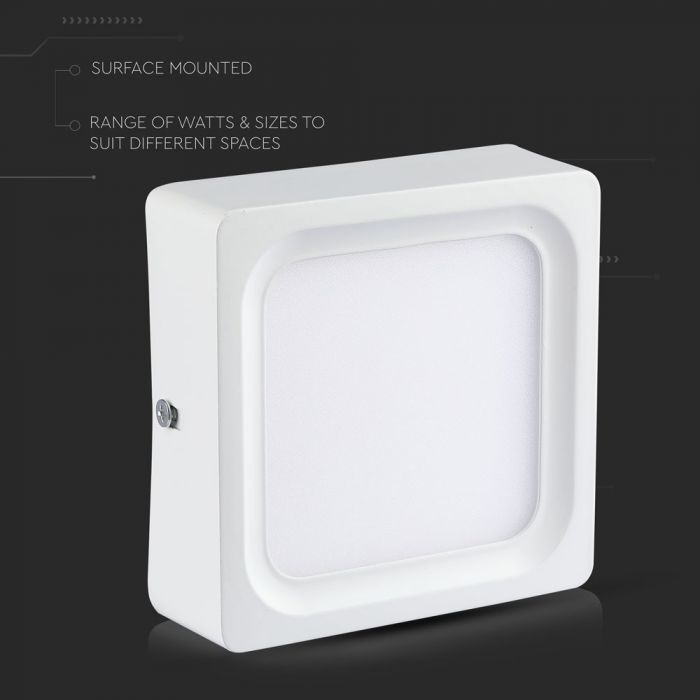 LED SQUARE SURFACE PANEL 8W 720lm CW 120° 115X43