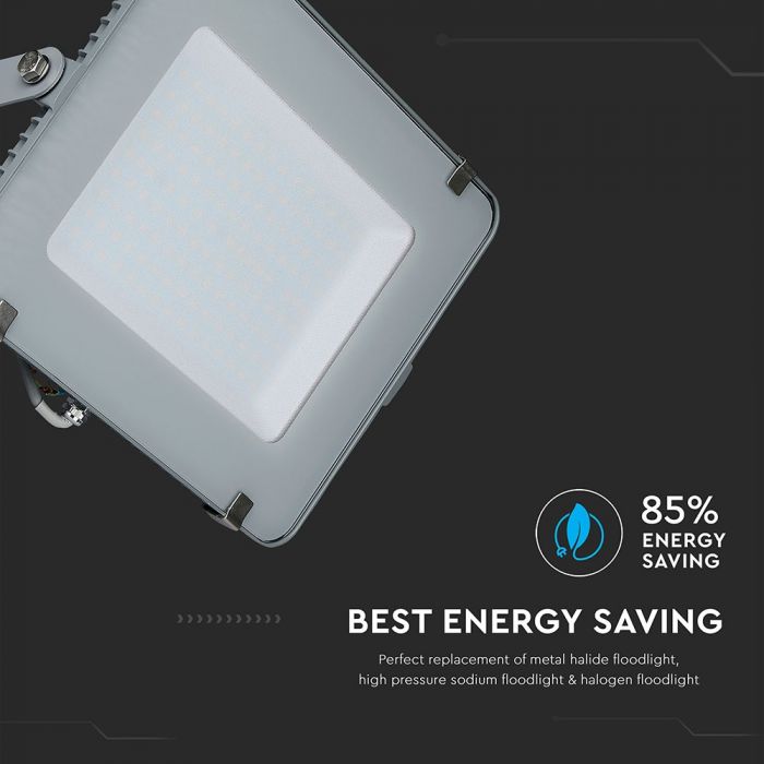 150W LED Floodlight SMD SAMSUNG Chip Slim Grey Body 4000K