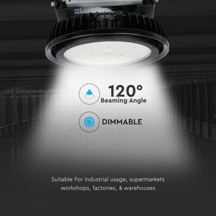 LED HIGHBAY (MEANWELL DRIVER) UFO 500W DL 120° 60000lm 360X182 IK08 IP65 SAMSUNG CHIP DIMMABLE