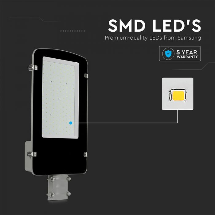 LED Street Light SAMSUNG Chip A++ 5 Years Warranty 100W Grey Body 6400K