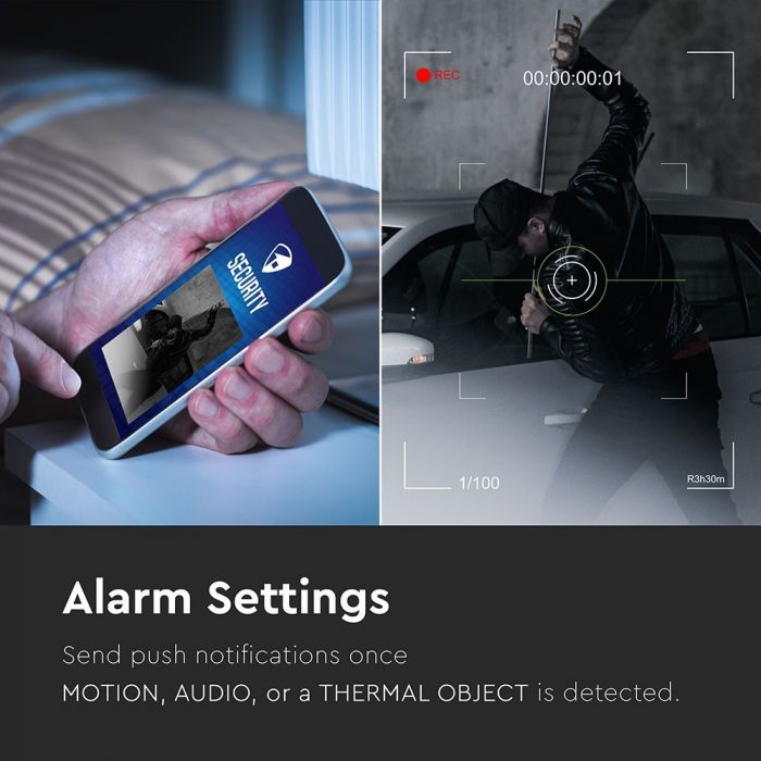 LED FLOOD WITH WIFI SENSOR CAMERA 18W CW 180° 600lm BLACK