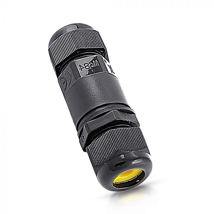 PLASTIC (UV Resistant) CYLINDER BOX + TERMINAL BLOCK 450V (5-9mm) IP68 BLACK