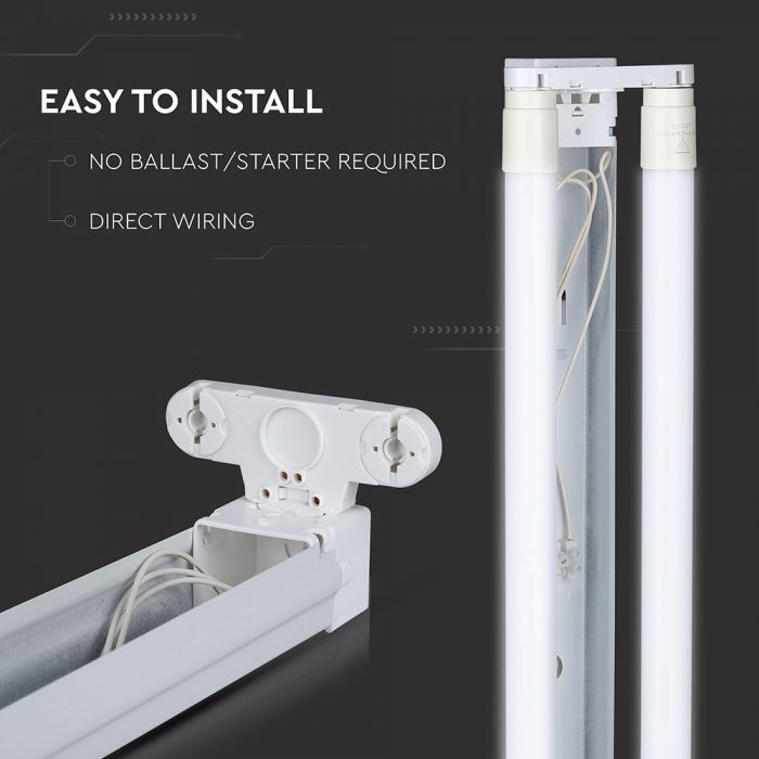 LED TUBE FITTING BATTEN 2FT TWIN