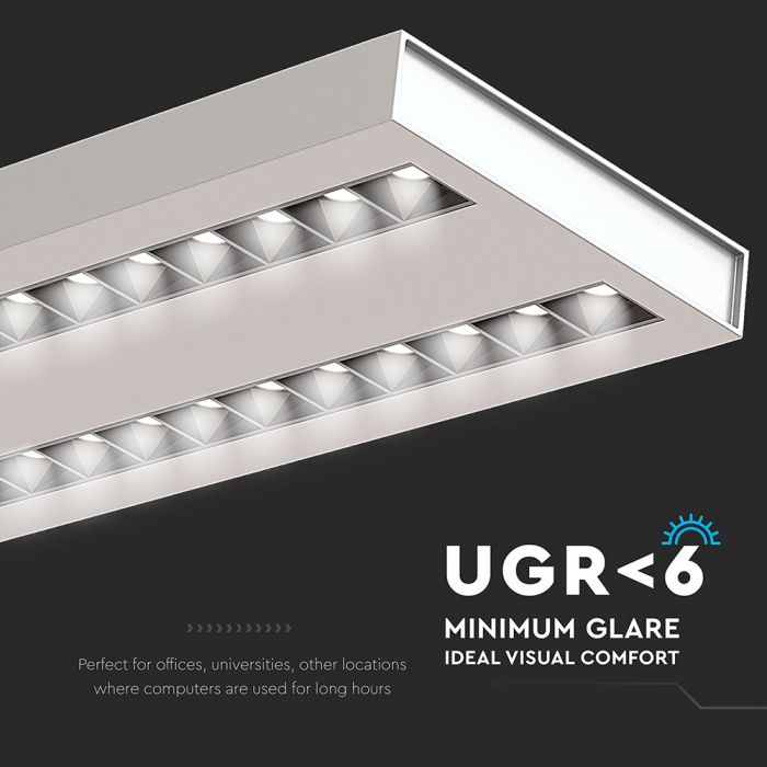 LED Linear Light SAMSUNG Chip 60W Hanging White Body 4000K