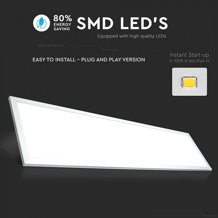 LED PANEL HIGH LUMENS 45W 5400lm CW 120° 1200X300X14 A++