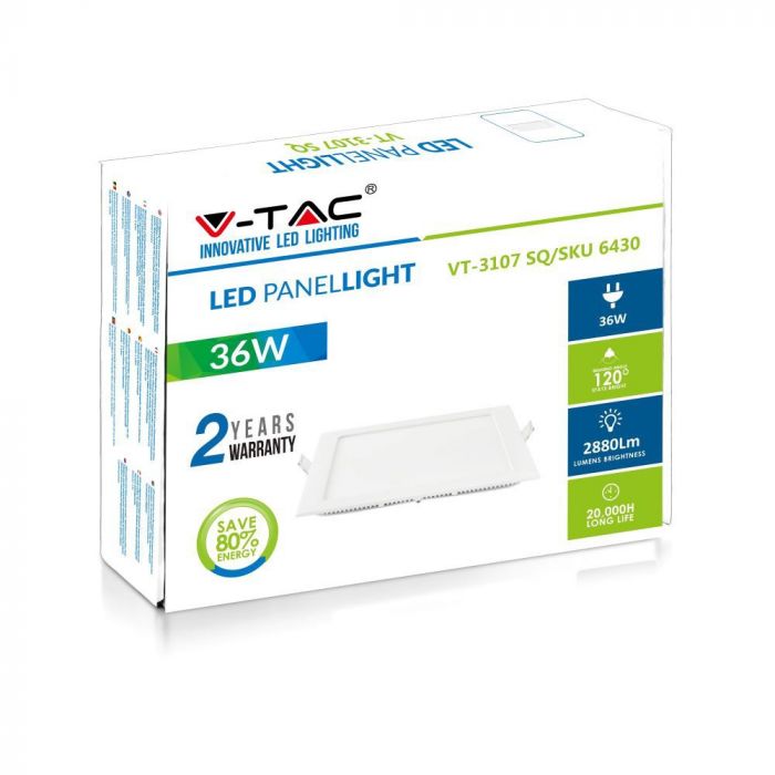 LED PREMIUM SQUARE DOWNLIGHT 30W 2400lm DL 120° 30X12 (280)