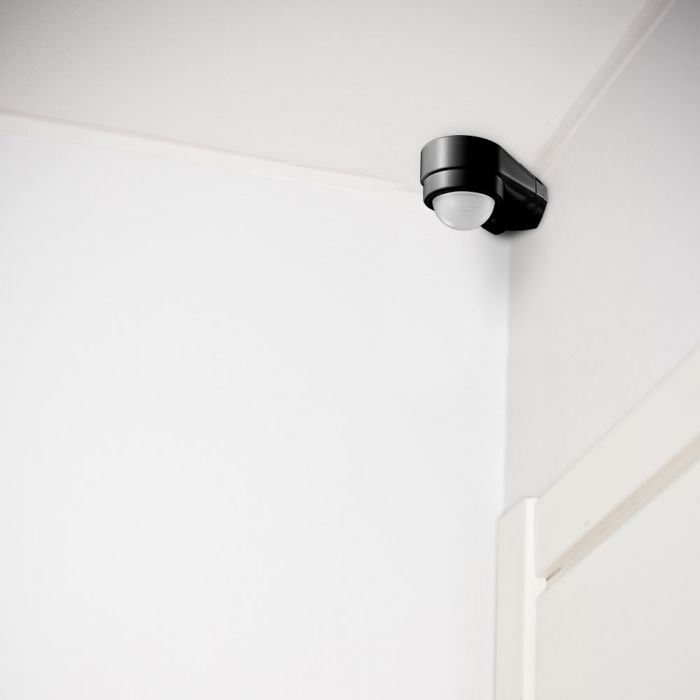 LED INFRARED MOTION SENSOR WALL 180° 10m MAX. 600W IP65 BLACK