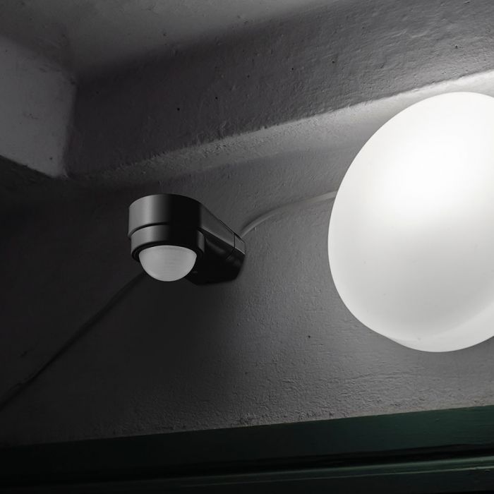 LED INFRARED MOTION SENSOR WALL 180° 10m MAX. 600W IP65 BLACK