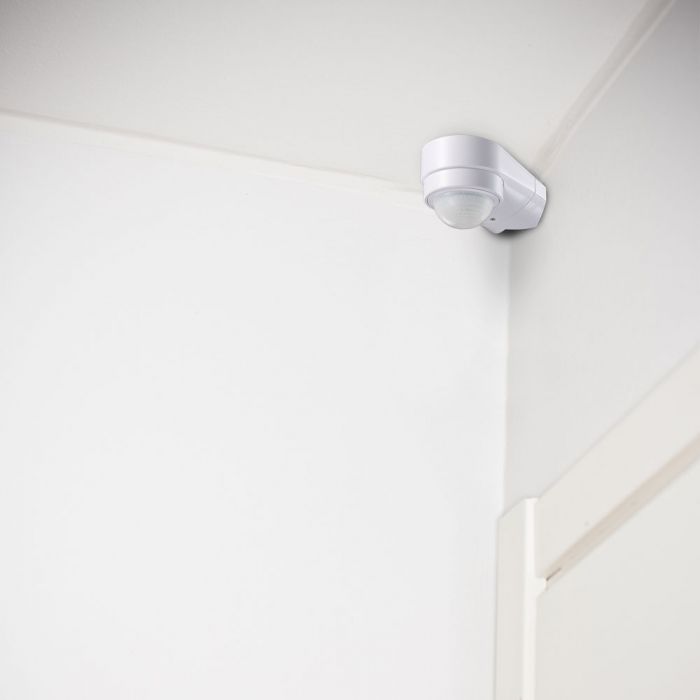 LED INFRARED MOTION SENSOR WALL 180° 10m MAX. 600W IP65 WHITE