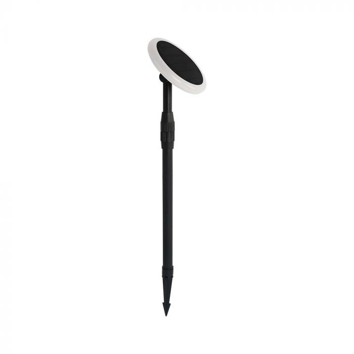 LED SOLAR GARDEN LIGHT WHITE+BLACK 3W WW 260lm 360° 148X800 IP65 (2PCS)