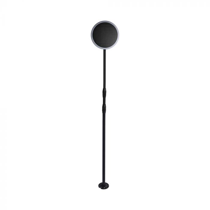LED SOLAR GARDEN LIGHT WHITE+BLACK 8W DL 500lm 360° 267X1291 IP65