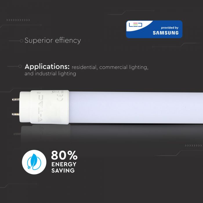 LED T8 HIGH LUMENS TUBE 22W DL 3000lm 5FT 160° NANO-PLASTIC SAMSUNG CHIP A++