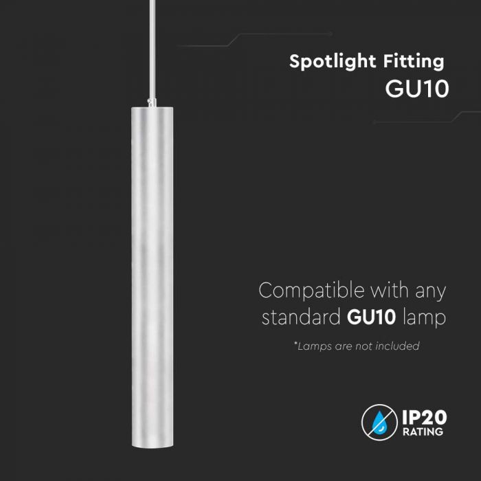 LED GU10 HANGING PENDANT WHITE 60 x500 x1700mm
