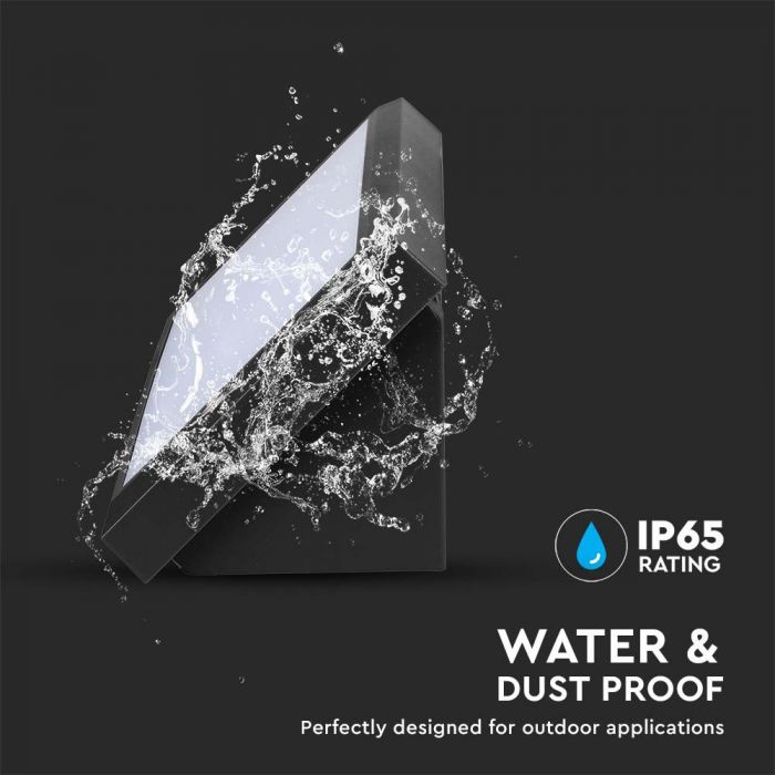 LED OUTDOOR WALL LIGHT BLACK 20W DL 2045lm 90° 319x114x170mm IP65