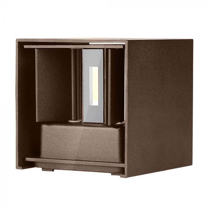 LED WALL LIGHT ALUMINIUM SQUARE 11W WW 1360lm 120° CORTEN IP65