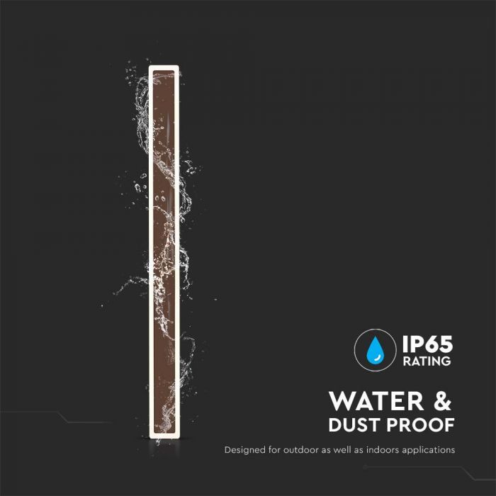 LED WALL LIGHT 17W DL 2160lm 360° 85X54X625 CORTEN IP65