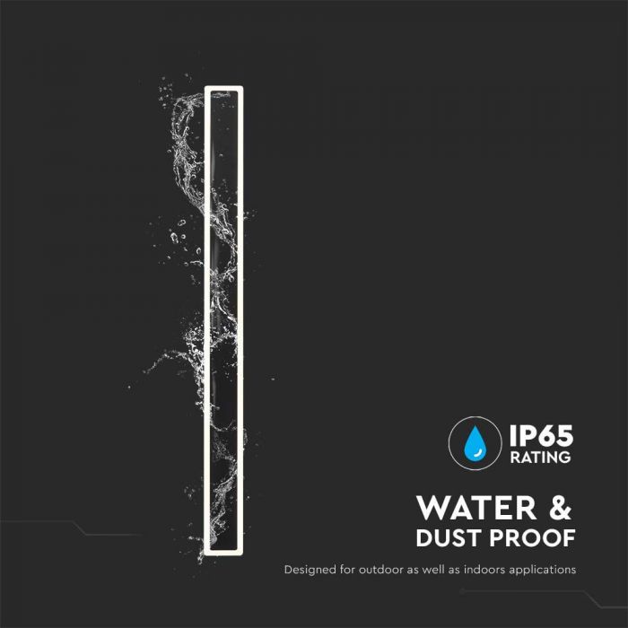 LED WALL LIGHT 17W WW 2160lm 360° 85X54X625 BLACK IP65