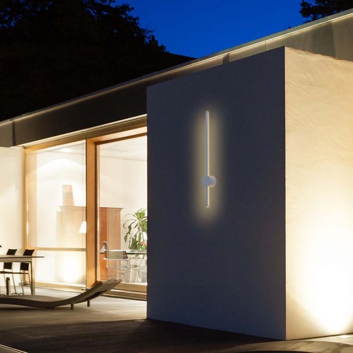 LED WALL LIGHT 12W WW 1400lm 120° 16X72X650 WHITE IP65