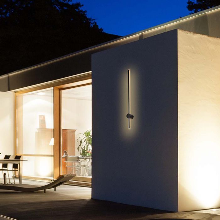 LED WALL LIGHT 12W DL 1590lm 120° 16X72X650 BLACK IP65