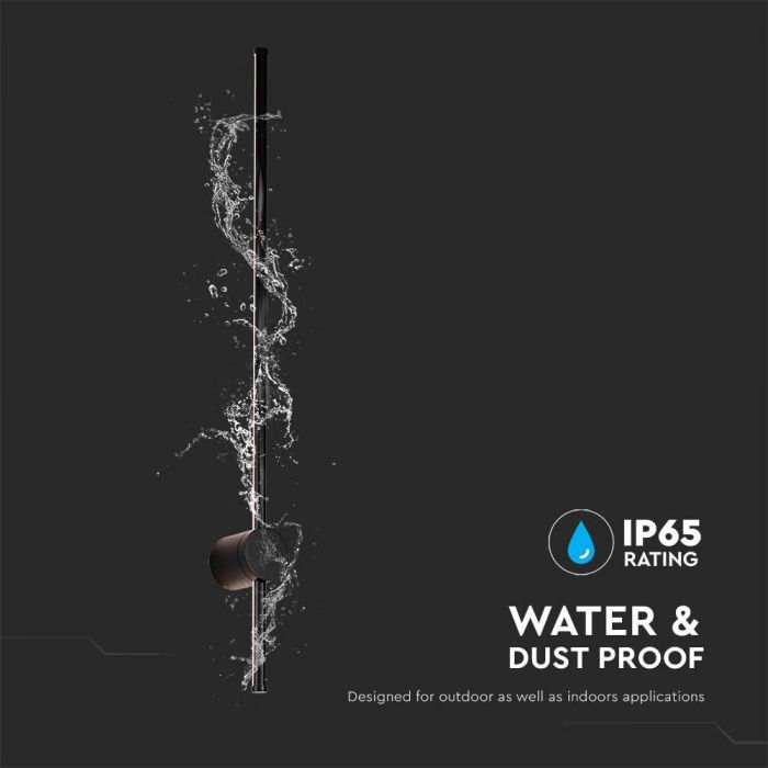 LED WALL LIGHT 12W DL 1590lm 120° 16X72X650 BLACK IP65