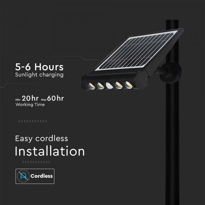 LED SOLAR WALL LIGHT 8W CW 950lm IP65