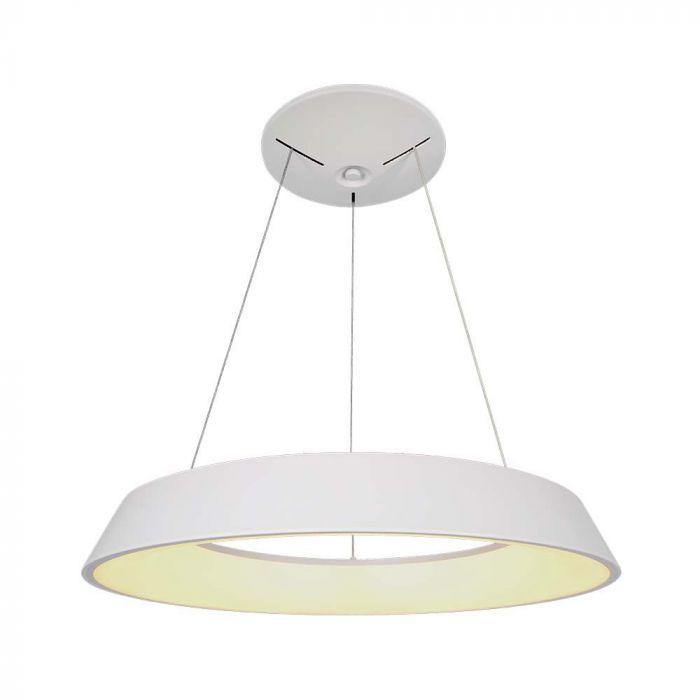 LED DESIGNER HANGING LIGHT 48W WW 5000lm TRIAC DIMMABLE 485x1030mm WHITE