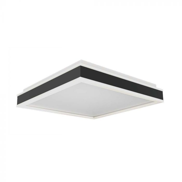 LED DESIGNER CEILING LIGHT 38W DL 4000lm TRIAC DIMMABLE BLACK SQ 400x400x62mm