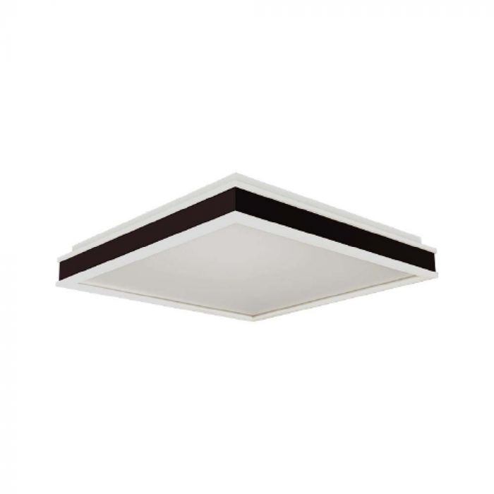LED DESIGNER CEILING LIGHT 48W DL 4480lm TRIAC DIMMABLE BLACK SQ 500x500x62mm