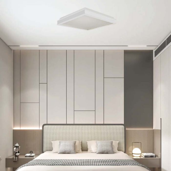 LED DESIGNER CEILING LIGHT 48W DL 4480lm TRIAC DIMMABLE WHITE SQ 500x500x62mm