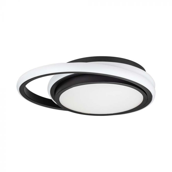 LED DESIGNER CEILING LIGHT 38W DL DOUBLE ROUND BLACK